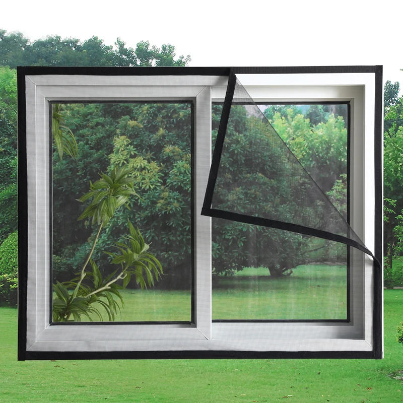 Description Picture 6 of itemCustomizable size anti-mosquito window screen self adhesive window mosquito net summer insect proof door mosquitonet for windows