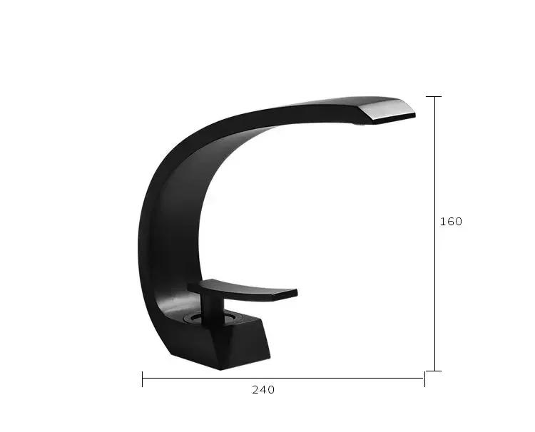 Description Picture 5 of itemBasin Faucet Modern Bathroom Mixer Tap Rose Gold Wash basin Single Handle Single Hole Hot and Cold Waterfall Fauce