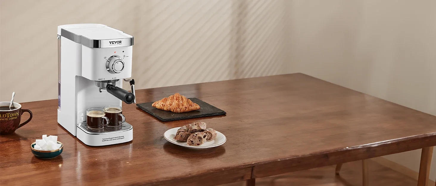 Description Picture 2 of itemMachine- Built in Grinder, 15 Bar Semi-Automatic Espresso Coffee Maker & Milk Frother Steam Wand for Latte and Ca