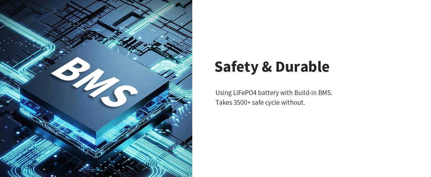 Description Picture 3 of itemPortable Power Station E600LFP 614Wh Solar Generator Power Station with 3X1200W AC Outlets 100W USB-C PD Output LiFePO4