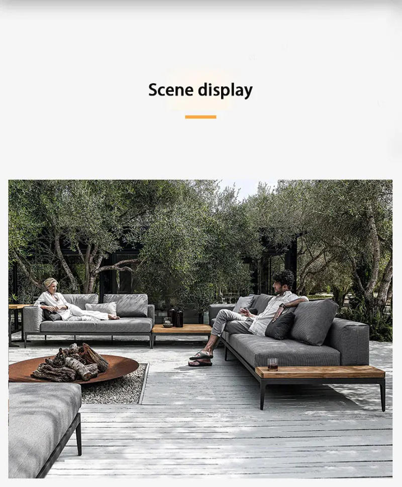 Description Picture 4 of itemOutdoor Sofa Teak Frame Living Room Garden Terrace Furniture Set