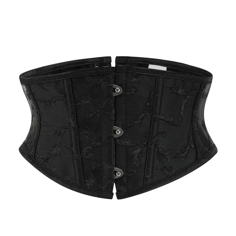 Description Picture 5 of itemWomen Waist Trainer Corsets Plus Size Slimming Shaper Belt Short Torso Satin Underbust Corset Sexy Lace Up Bustier Black White