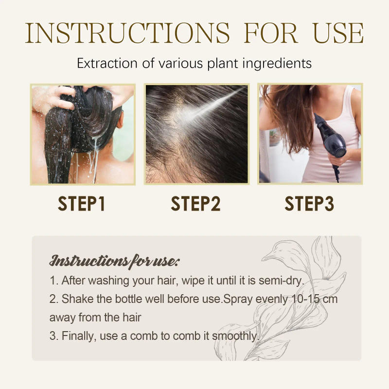 Description Picture 6 of item80ml Eelhoe Keratin Hair Condition Spray Hair Repair Improved Dry Curly Hair Manic Moisturizing Oil Essence Scalp Treatment