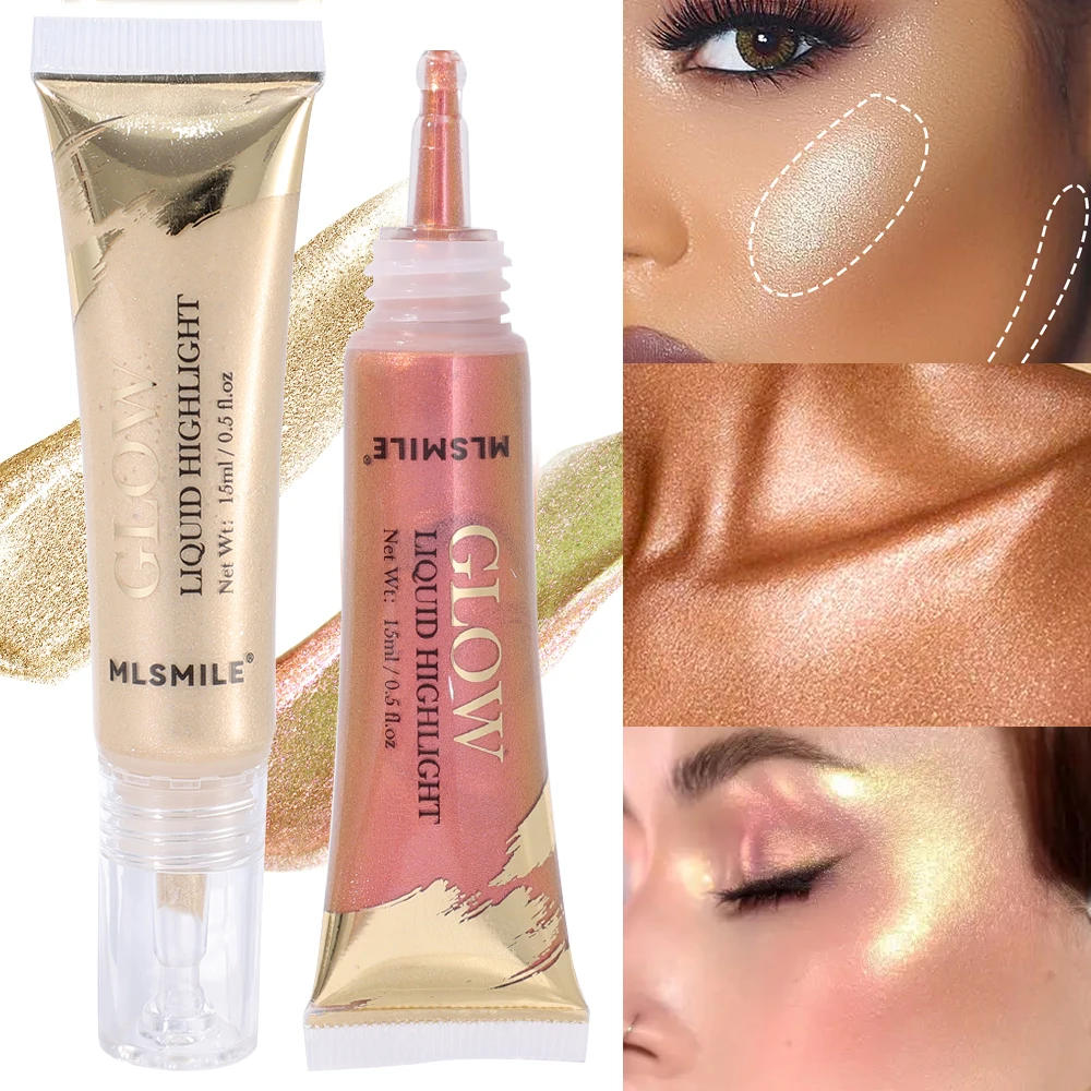 Description Picture 2 of itemLiquid Highlighter Face Contouring Pearlescent Makeup Brightening Bronzer Glow Body Face Contour Shimmer Illuminator Cosmetics