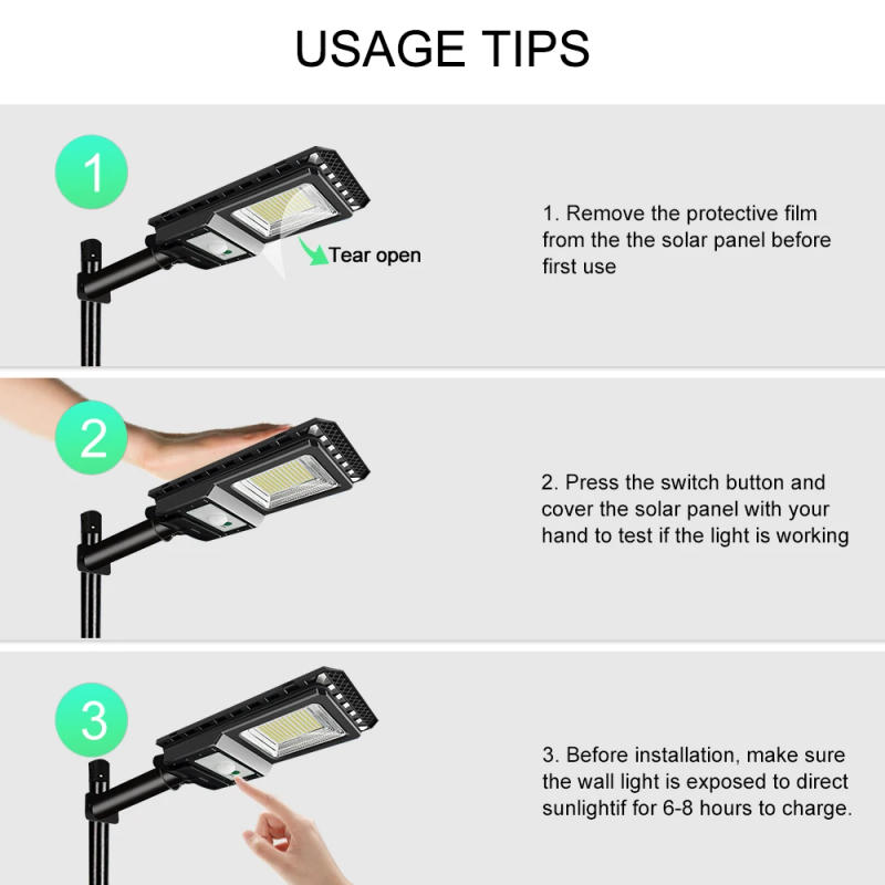 Description Picture 2 of itemSolar LED Street Light Super Bright Outdoor 156LED Solar Powered Wall Lamp Waterproof Motion Sensor Garage Garden Fence Floodlig