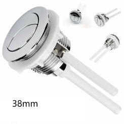 1PC Dual Flush 38mm Toilet Water Tank Round Valve Rods Push Button Water Saving For Cistern Bathroom Toilet With 2 Rods