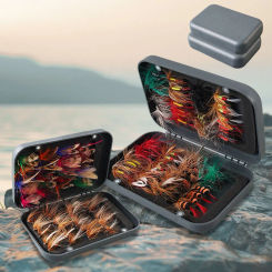Fly Fishing Lures with Box Artificial Insect Fishing Baits Artificial Bait for Salmon Trout