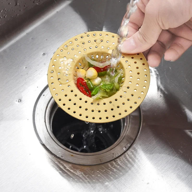 Description Picture 4 of item1/2pcs Kitchen Sink Filter Strainer Sewer Filtering Net Stopper Floor Drains Hair Catcher Waste Collector for Home  Accessories