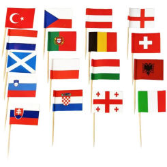 Toothpick Flags Colorful National Flags Of 24 Countries 100pcs Miniature Flags Cocktails & Fruit Sticks Decoration For Family