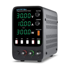 WANPTEK Adjustable DC Power Supply 30V 10A Laboratory Power Supply Highly Accurate 4-Digit LED Display with 3-Group Data Storage