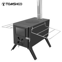 Tomshoo Winter Tent Fire Wood Heater Outdoor Brazier Camping Wood Stove Portable Firewood Burner Furnace w Detachable Chimney