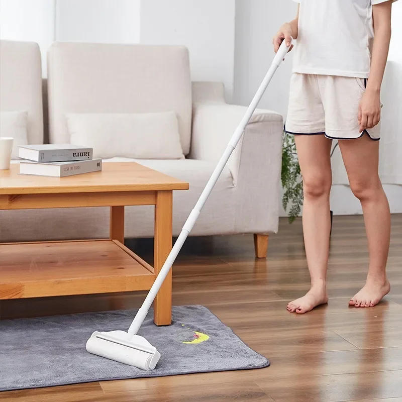 Description Picture 2 of itemPortable Hair Remover Roller Long handle Sticky Hairs Device Tear Type Pet Clothes Hairs Remover Lint Bed Floor Cleanup Tool