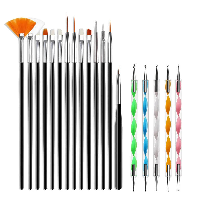 Description Picture 5 of itemNail Brushes Set Professional Nail Supplies For Acrylic UV Gel Drawing Dotting Manicure Nail Art Design Tools Makeup Accessorie