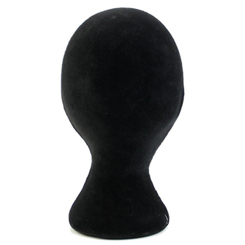 Description Picture 5 of itemHead Model Lightweight Multi-function Foam Female Wigs Display Stand Polystyrene Styrofoam Headset Mannequin Black Stand Rack