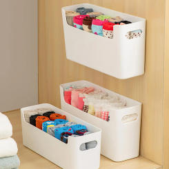 WORTHBUY Underwear Bra Socks Plastic Storage Organizer Wall Mounted Cabinet Storage Organizer Drawers Storage Box For Bedroom