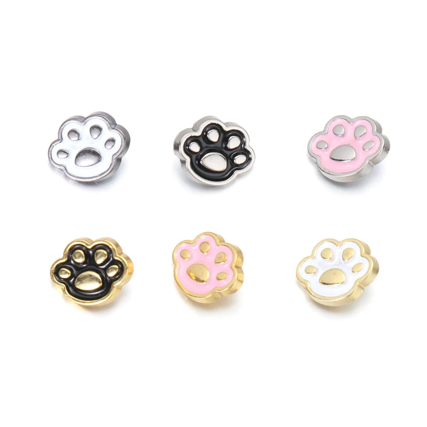 Description Picture 5 of itemDollhoues Miniature Decoration Cat Paw Pattern Craft Mini Buttons Metal Buckles DIY Doll Clothes Clothing Sewing Buckle