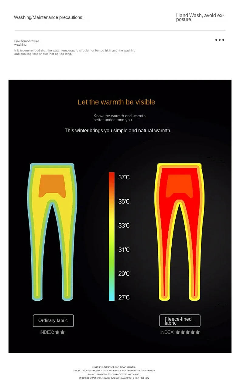 Description Picture 5 of itemMen's Winter Plus Velvet Fleece Joggers with Tight Leggings - Double-Sided Fleece Casual Pants