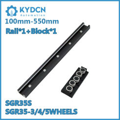 SGR35 BLACK Built-in Dual-axis Linear Guide Rail and Linear Guide Block 100-550mm Inner Roller Bearing Guide and Block Set