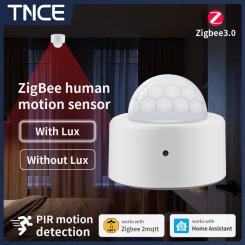 TNCE 2 in 1 Zigbee3.0 PIR Motion Sensor+Bright Lux Ligh Smart Home Security Alarm Smart Life App Works With Alexa