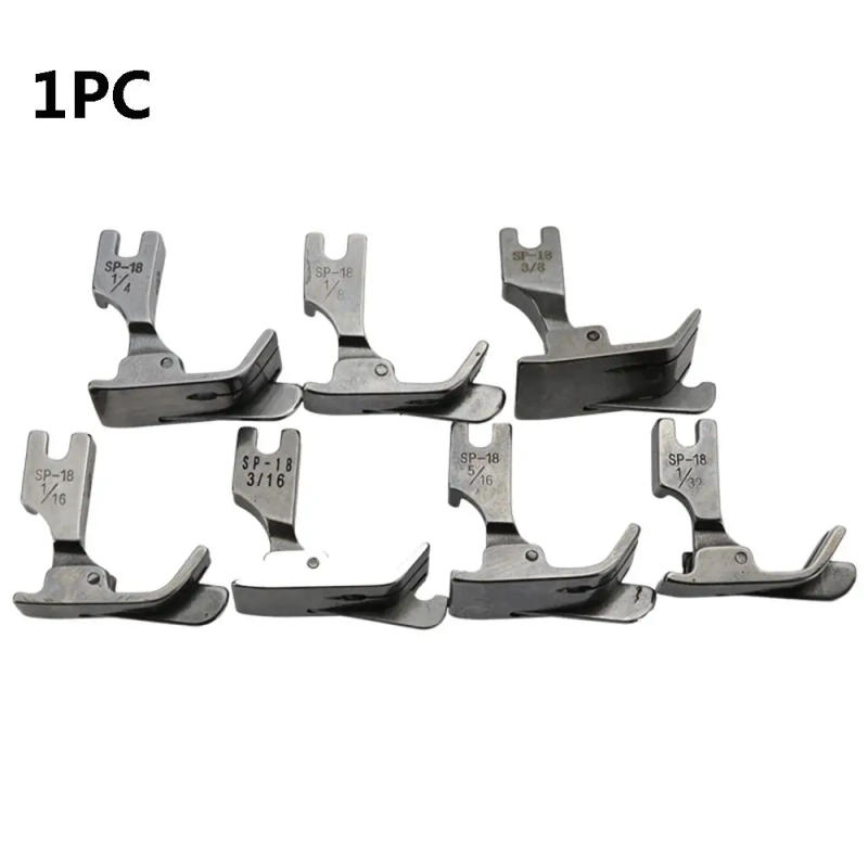 Description Picture 3 of item1Pc Metal Presser Foot SP-18 Industrial Sewing Machine Flat 1/4 1/8 3/8 1/16 3/16 5/16 1/32 Car Moving Edge Single Needle Flat