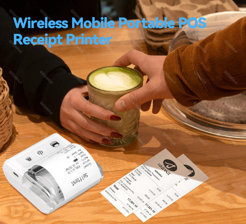 Description Picture 3 of item58MM Mini Portable Thermal Printer For Phone IOS Android Computer USB Bluetooth Bill Ticket Printing Small Business Impresora