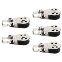 5 PCS Stainless Steel Pulley Nylon Pulley Sailing Yacht Ship Pulley Nylon Rope Pulley