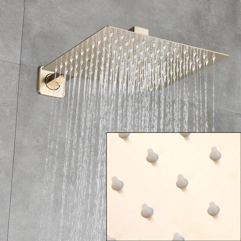 Description Picture 4 of itemRainfall Shower Head 8 InchSquare Bathroom Ultrathin Rain Top Shower Head with Shower Arm Faucet Accessories Wall Mounted