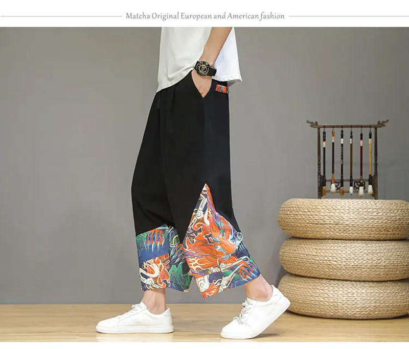 Description Picture 3 of itemStreetwear Men Harem Pants Men Harajuku Casual Jogging Straight Pants Spring Summer Vintage Men Sweatpants New Big Size 5XL