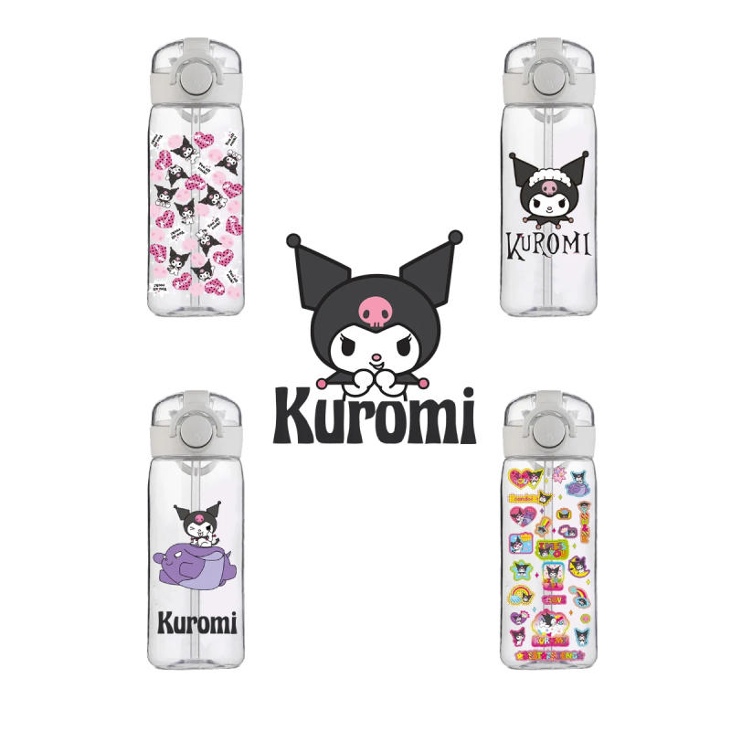 Description Picture 2 of itemSanrio Portable Straw Plastic Cup Cute Cartoon Kuromi Water Cup Portable Student Drop-Resistant High Temperature Resistant Cup