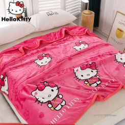 Hello Kitty Plush Blanket Bed Sheet Children Adult Soft Blankets Cartoon Aircondition Nap Blanket Spring Fluffy Quilt