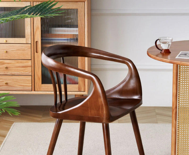 Description Picture 2 of itemLounge Patio Chairs Modern Wood Minimalist Library Ergonomic Designer Dining Chairs Nordic Salon Silla Nordica Home Furniture