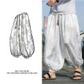 2024 Outdoor brand men's pants Silk dragon dark flower loose bloomers high quality wide leg casual men jogger men