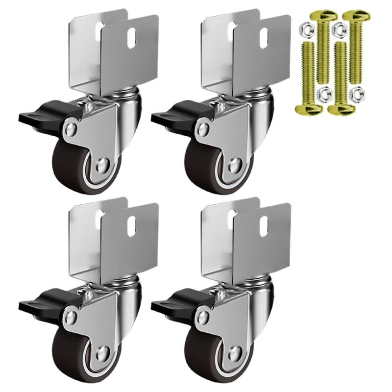 Description Picture 5 of itemY1UD 4Pcs 1.25inch Swivels Casters Replacement Heavy Duty Furniture Wheel Castor