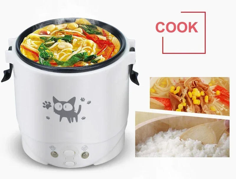 Description Picture 4 of item1L Electric Mini Rice Cooker MultiCookers Portable Rice Cooker Used In House 220V Or Car 12V Truck 24V Multicookings