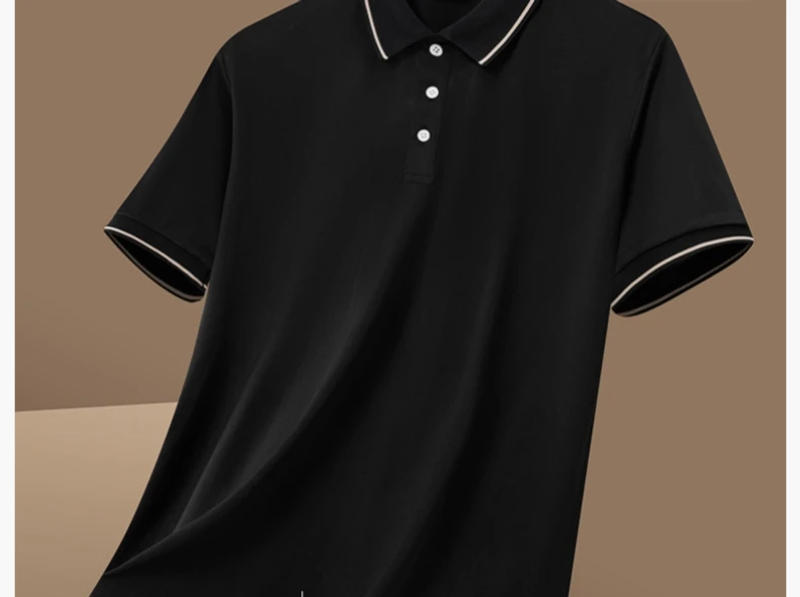 Description Picture 3 of itemFGKKS 2024 Casual Men Polo Shirt Solid Color Breathable Fashion Short Sleeve High Quality Selling Casual Polo Shirt For Men