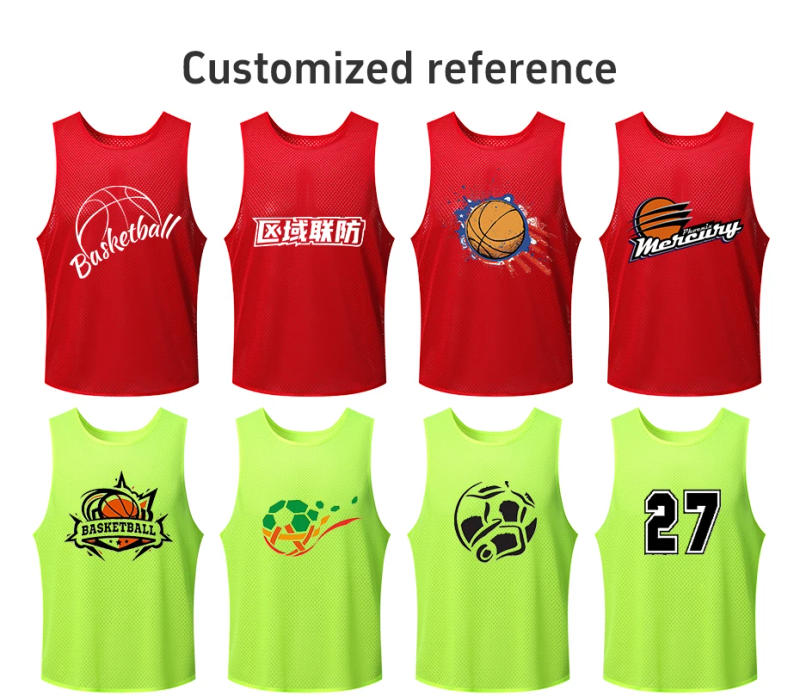 Description Picture 6 of item2024 New Soccer Jerseys Sports Vests Training Numbered Quick-Dry Customize Basketball Football Team Jersey Vest Sports Vests