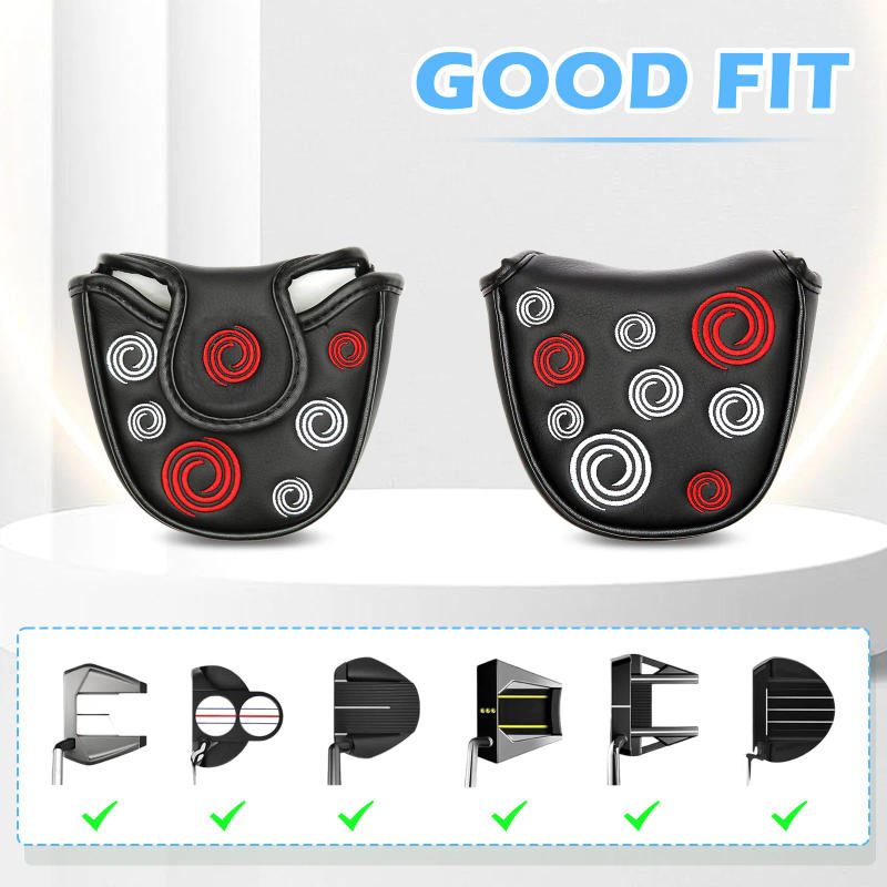 Description Picture 6 of itemGolf Mallet Putter Cover Magnetic Closure Half Round Golf Headcover PU Half round Golf Putter Cover Golf Accessories Supplies