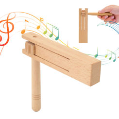Wooden Ratchet Noise Maker Orff Hand Noisemaker Rattle Instrument Toy For Sporting Events Games Celebrations