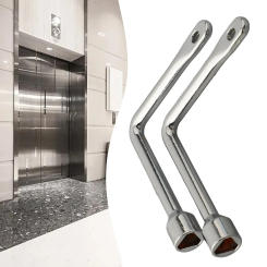 2Pcs Elevator Door Keys Triangular Key Spanner Wrench Universal Triangular Key Socket For Repairing Manual Tools