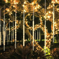 32/24/16/8 Tubes Outdoor Lights Garland Led Meteor Shower Rain String Lights Festoon Street Garland Christmas Wedding Party 2025