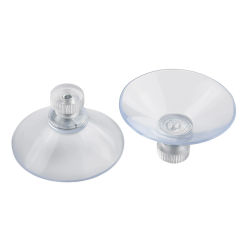 Screw Hooks Non toxic 40mm Glass Suction Cup Holder 12pcs Clear Screw Hooks for Hanging on Non porous Surfaces