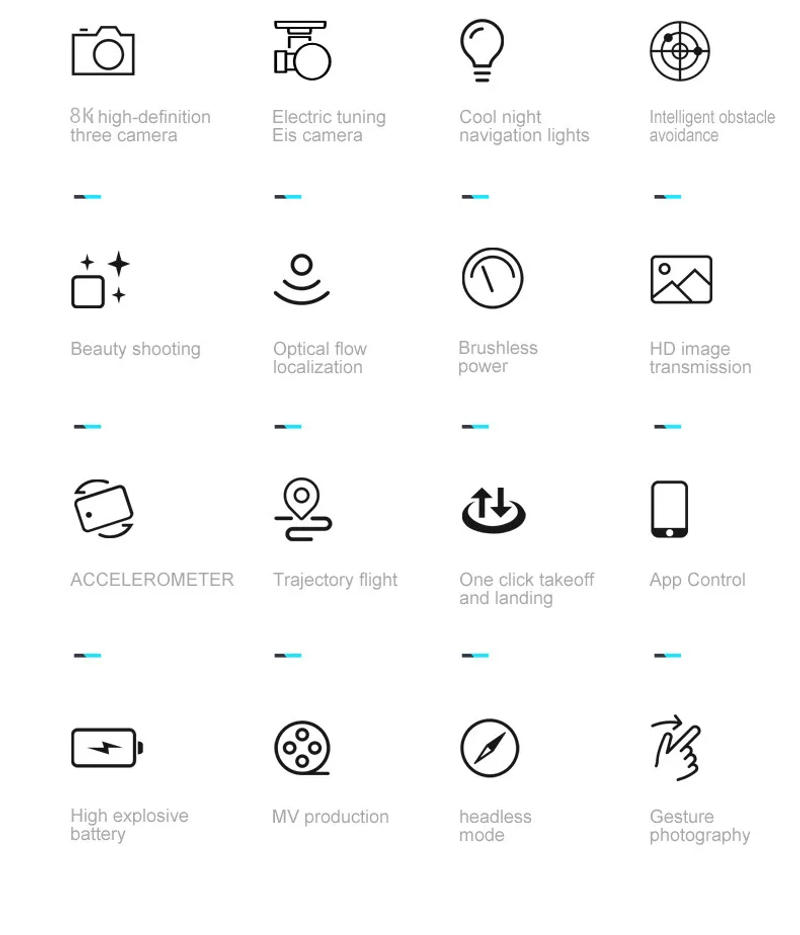 Description Picture 6 of itemNew S8S RC Drone Brushless 8K Three ESC Camera Optical Flow 360° Obstacle Avoidance Headless Mode Foldable Quadcopter