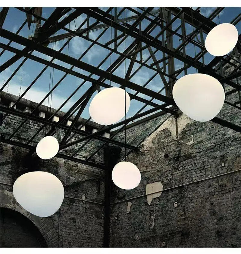 Description Picture 5 of itemItalian Creative Pebble Chandelier Living Room Bedside Restaurant Bar Goose Egg Duplex Staircase Pendant LIghts Room Decoration