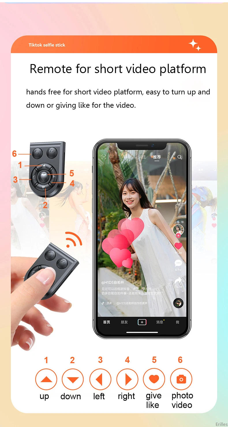 Description Picture 6 of item1.75M Rechargeable Long Extended Bluetooth Wireless Selfie Stick Live Broacast Stream Stand Holder Tripod Foldable Smartphones