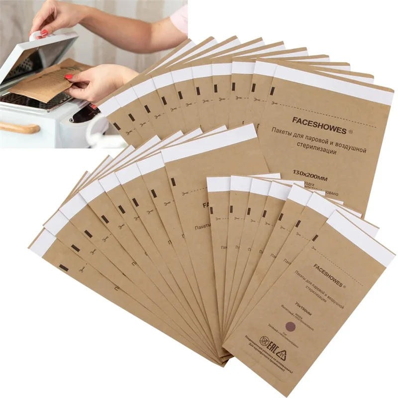 Description Picture 4 of item10pcs Disposable Nail Disinfection Kraft Bag Disposable Manicure Pouch Dry Heat Disposable Sterilization Disinfection Accessory