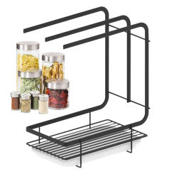 Sponge Holder With 3 Towel Rods Sink Soap Brush Cleaning Cloth Rack Adhesive Wall Mounted Kitchen Sink Organizer With Drain Tray