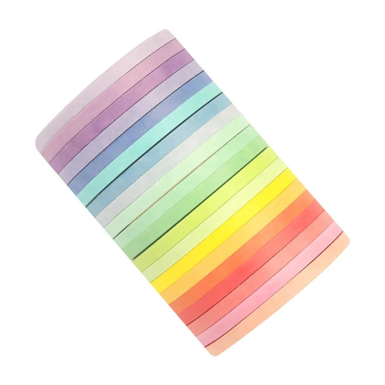 Description Picture 4 of item20 Rainbow Color Washi Tape Set Diy Scrapbooking Collage Material Decorative Masking Tape Japanese Stationery  School Supplies