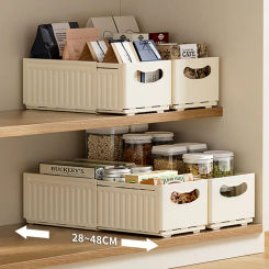 Scalable Storage Drawer Kitchen Cabinet Organizer Seasoning Bottle Storage Box Sundries Organizer Wardrobe Organizer Save Space