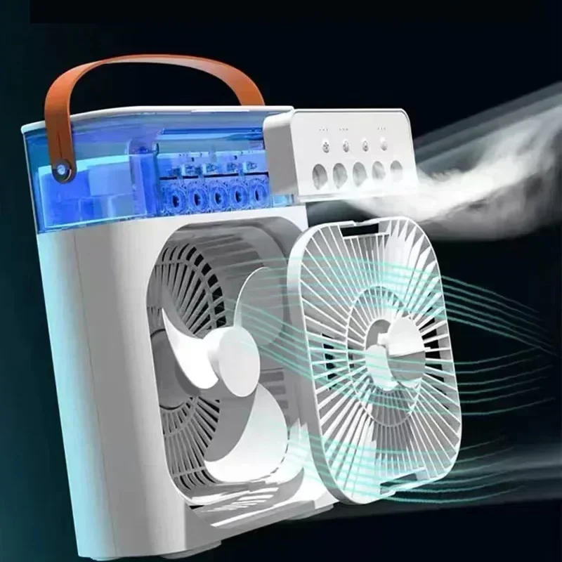 Description Picture 3 of item3 In 1 Fan AIr Conditioner Household Small Air Cooler LED Night Light Portable Humidifier Air Adjustment Fan Office Home Fan New