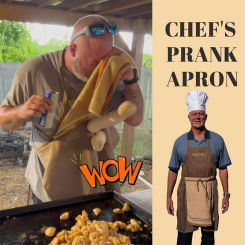 Creative Chef's Prank Apron For Men - New The Ultimate Gag Gift Funny Cooking Grilling Aprons - Surprise Hiding In Pocket 2025